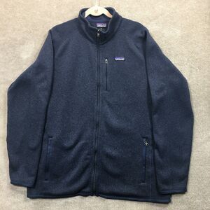 Patagonia Sweater Mens XXL Blue Full Zip Jacket Blue Fleece Better Sweater